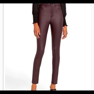 EXPRESS Faux Leather Leggings- Burgundy